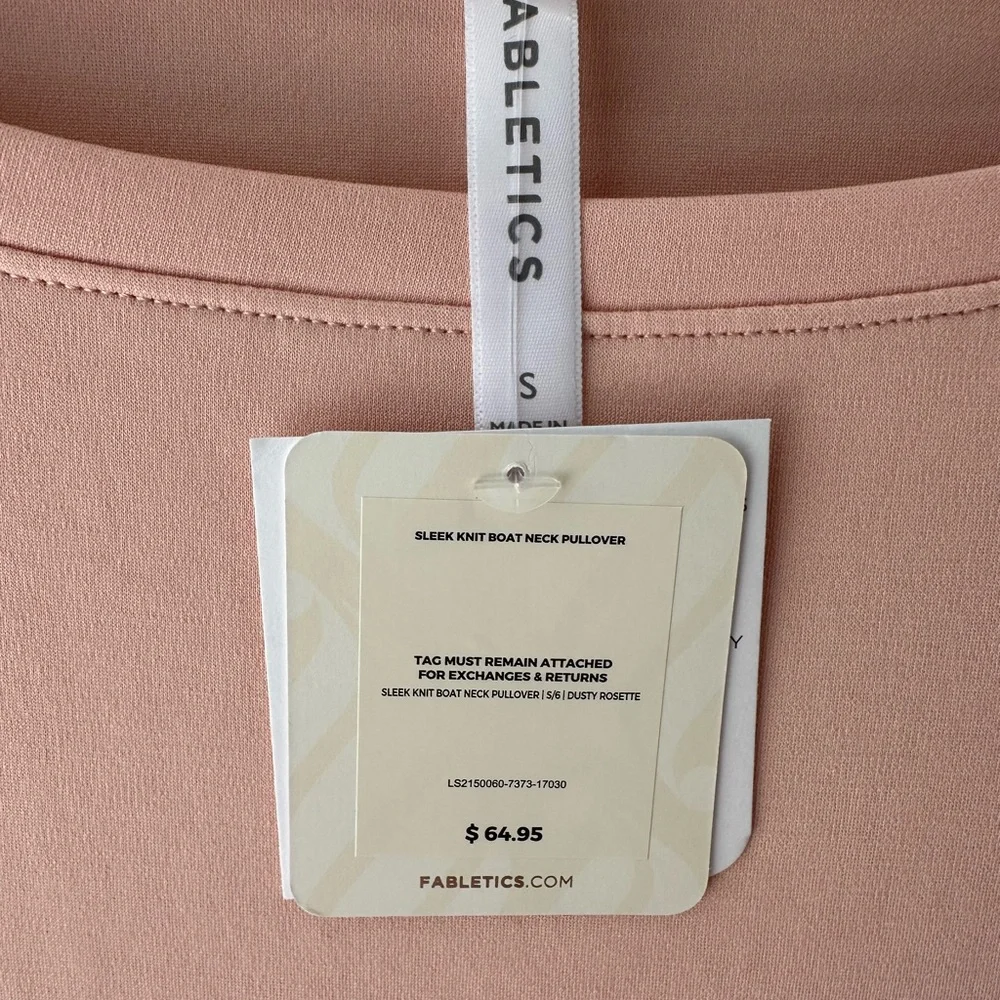 Fabletics Dusty Pink Knit Pullover NWT - Picture 2 of 4